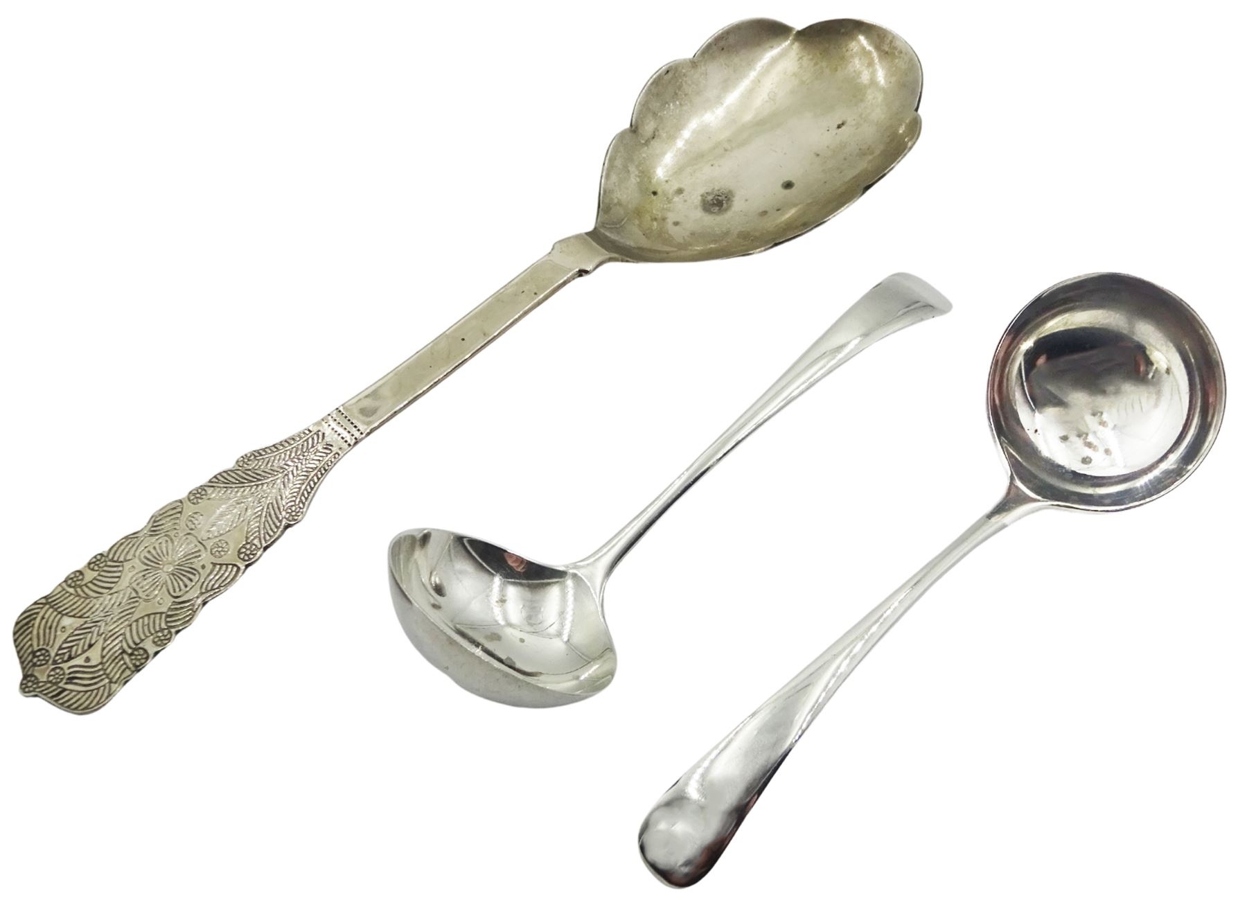 Pair Of Mid 20th Century Silver Old English Pattern Sauce Ladles