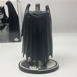 Group of five limited edition DC Direct Black and White Batman hand-painted cold-cast porcelain statues in original boxes, with two similar examples from DC Collectibles 