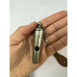 19th century, James Dixon & Sons whistle with chain, L7cm