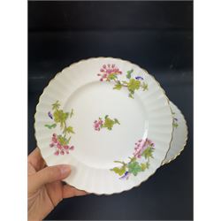 Coalport part tea service, decorated with floral sprigs, including eight cups and saucers, milk jug, eight dessert plates etc  