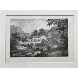 Francis Nicholson (British 1753-1844): Whitby, Knaresborough, Ripon, Aysgill Force, et al., collection of early 19th century engravings and lithographs, each mounted and housed in a bespoke folder