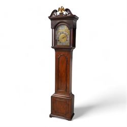 Johnathan Storr of York - 30 hour longcase clock c1770, in a later mahogany case with a de...