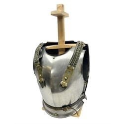 French 2nd Empire Cuirassiers breastplate and backplate, both marked internally along the ...