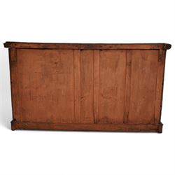 Victorian mahogany sideboard, fitted with single drawer and three cupboards, on moulded plinth base