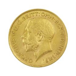 King George V 1912 gold half sovereign coin