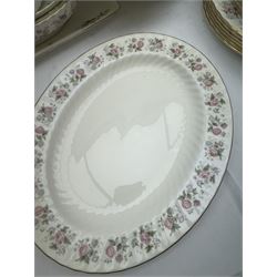 Minton Spring Bouquet pattern part tea and dinner service, including six dinner plates, six side plates, two covered dishes etc, together with Minton Marlow pattern part tea service  