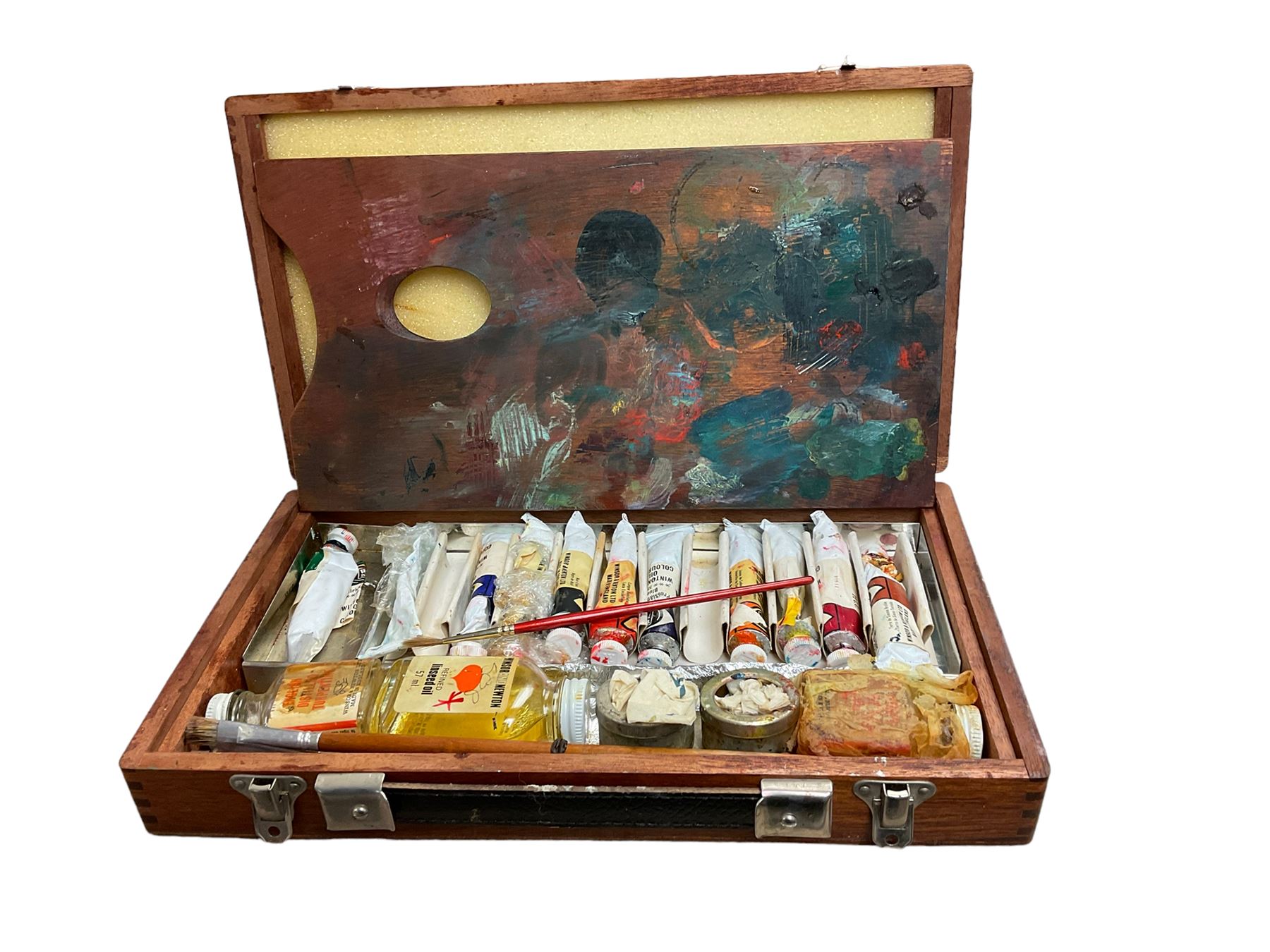 Wilson & Newton art box, together with another similar and other collectables 