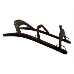 Late 19th to early 20th century hardwood and metal mounted camel saddle 