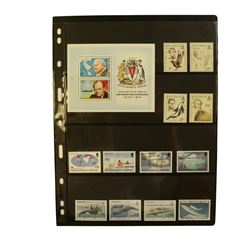 Queen Elizabeth II British Antarctic Territory mint stamps, including 1963-1969 SG 1 to 15a from half penny to both one pound values, 1993 SG 218-229 etc and a small number of Australian Antarctic Territory stamps, housed on stock pages