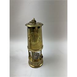 Two Brass Eccles miners lamps 