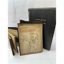 Two Jordison and Co Ltd archive books, folders with photographs of WWII posters, Souvenir booklet etc  