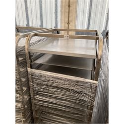 Stainless steel commercial tray rack trolley, 18 racks complete with 18 aluminium trays, tray size 66cm x 46 cm - THIS LOT IS TO BE COLLECTED BY APPOINTMENT FROM DUGGLEBY STORAGE, GREAT HILL, EASTFIELD, SCARBOROUGH, YO11 3TX