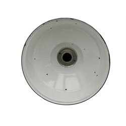 Industrial 'Benjamin' type grey enamel centre light fitting