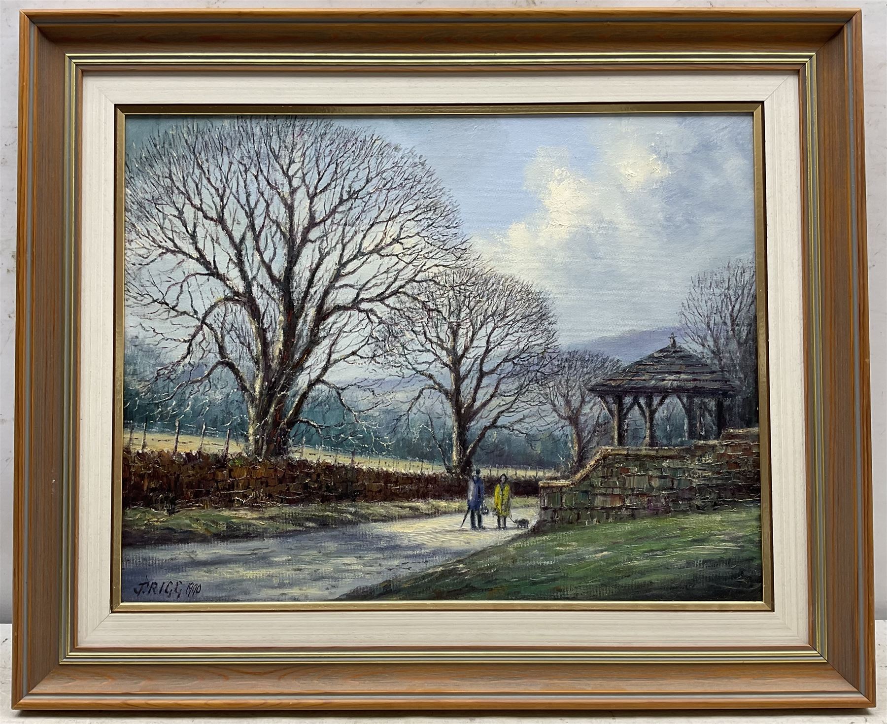 Jack Rigg (British 1927-2023): 'Winter Day Near Rylstone - Yorkshire Dales', oil on canvas board signed and dated 1990, titled verso 34cm x 45cm