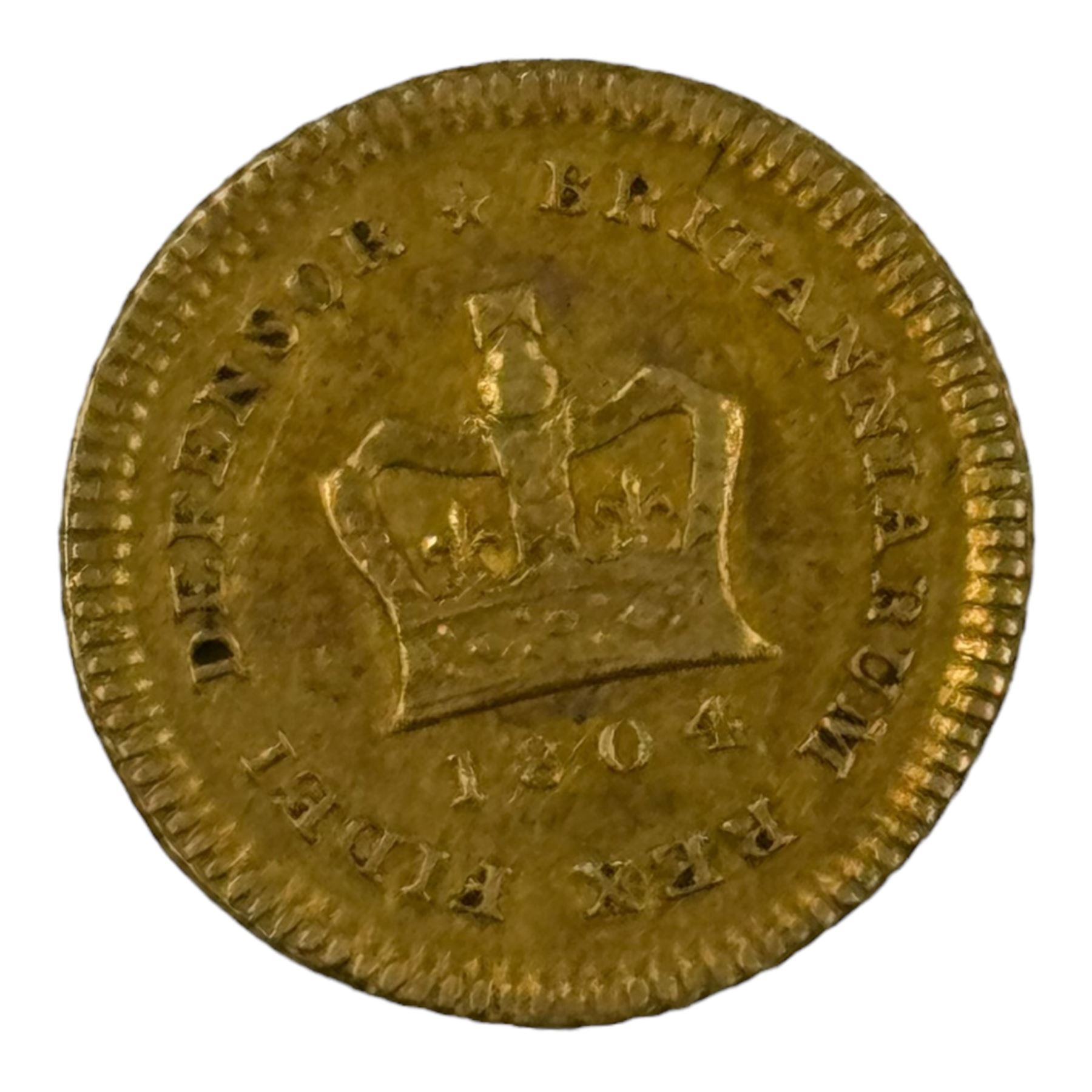 George III 1804 gold one third guinea coin