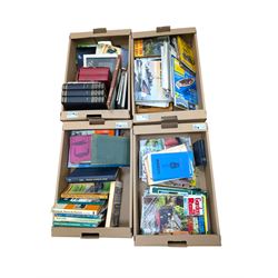 Large collection of reference books, relating mostly to model railway, model boats and engineering, in four boxes