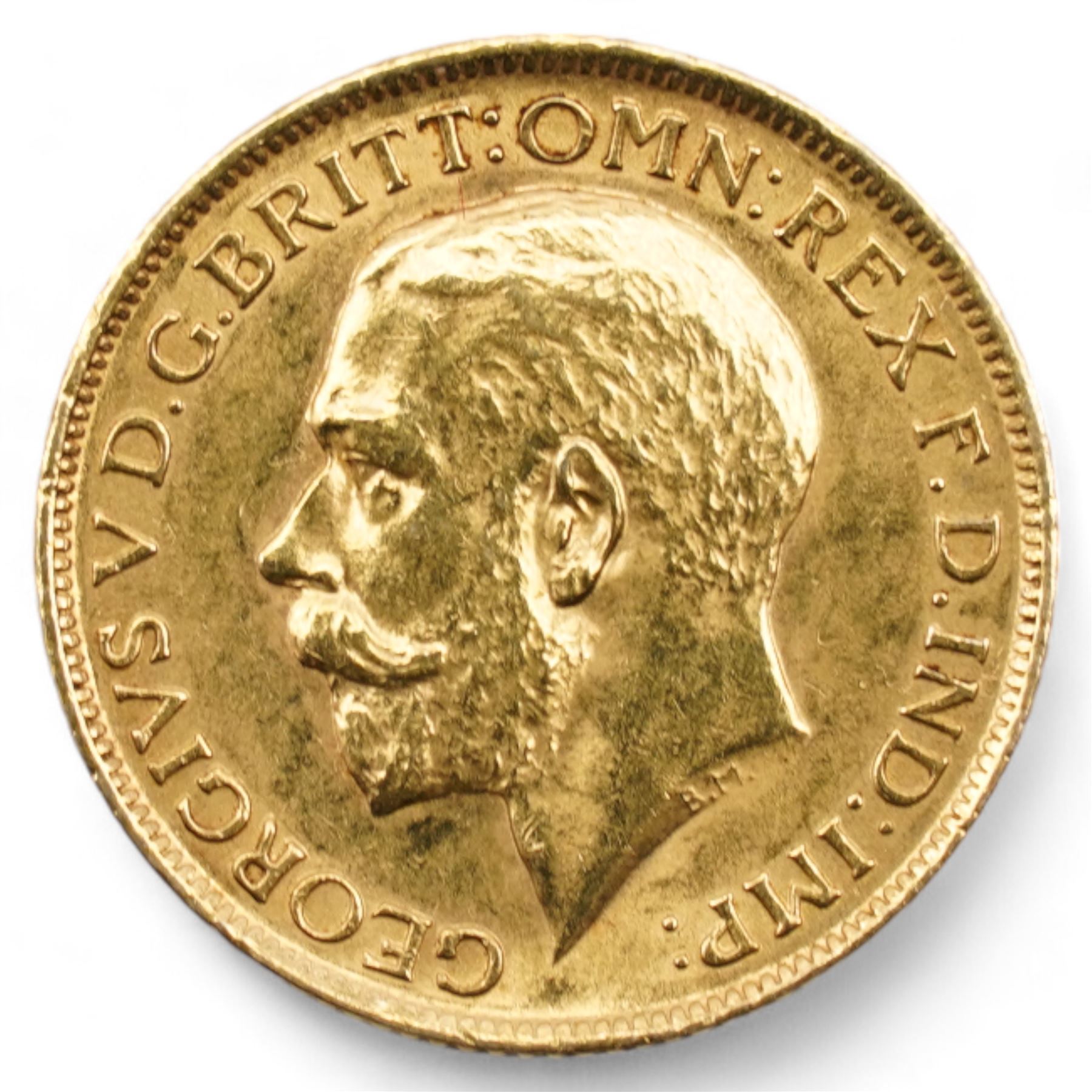 King George V 1915 gold full sovereign coin