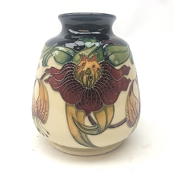  Moorcroft Anna Lily tapering vase designed by Nicola Slaney, H15cm   