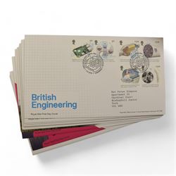 Great British and World stamps, including Queen Elizabeth II first day covers mostly with printed addresses and special postmarks, Gibraltar, Malta, Belgium, Denmark, France, Germany, Greece, Italy, Poland, Portugal, Spain and other world stamps etc, housed in six ring binder folders, 'The Strand' stamp album and loose, in one box