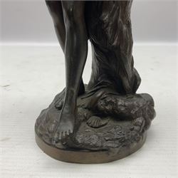 After Christophe Gabriel Allegrain, bronzed figure Venus in the Bath, H24cm