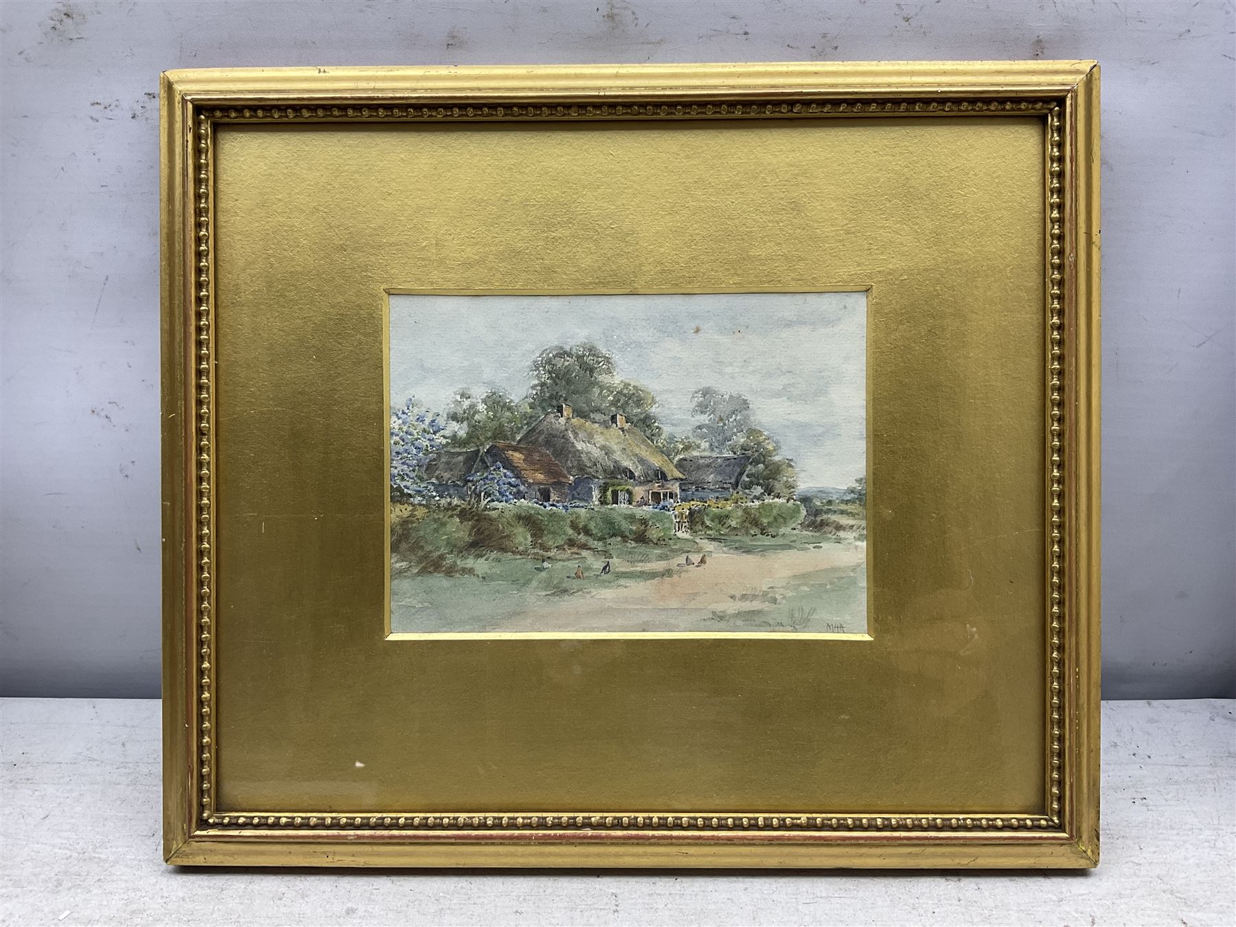 MHA (British early 20th century): Cottages, set five watercolours variously signed with initials in matching frames 12cm x 18cm (5)