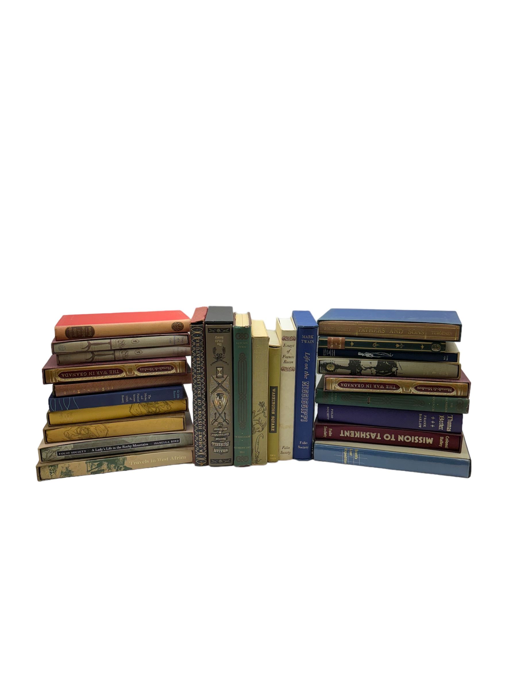 Folio Society; twenty six volumes, including A Short History of English Literature, Life on the Mississippi, Fathers and Sons etc 