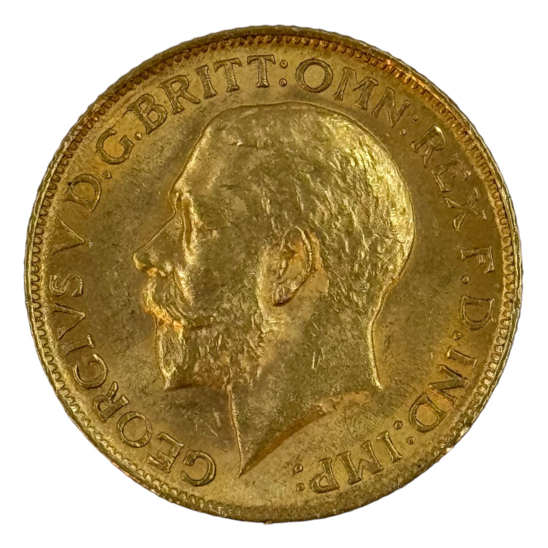 King George V 1911 gold full sovereign coin