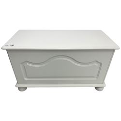 White painted blanket box