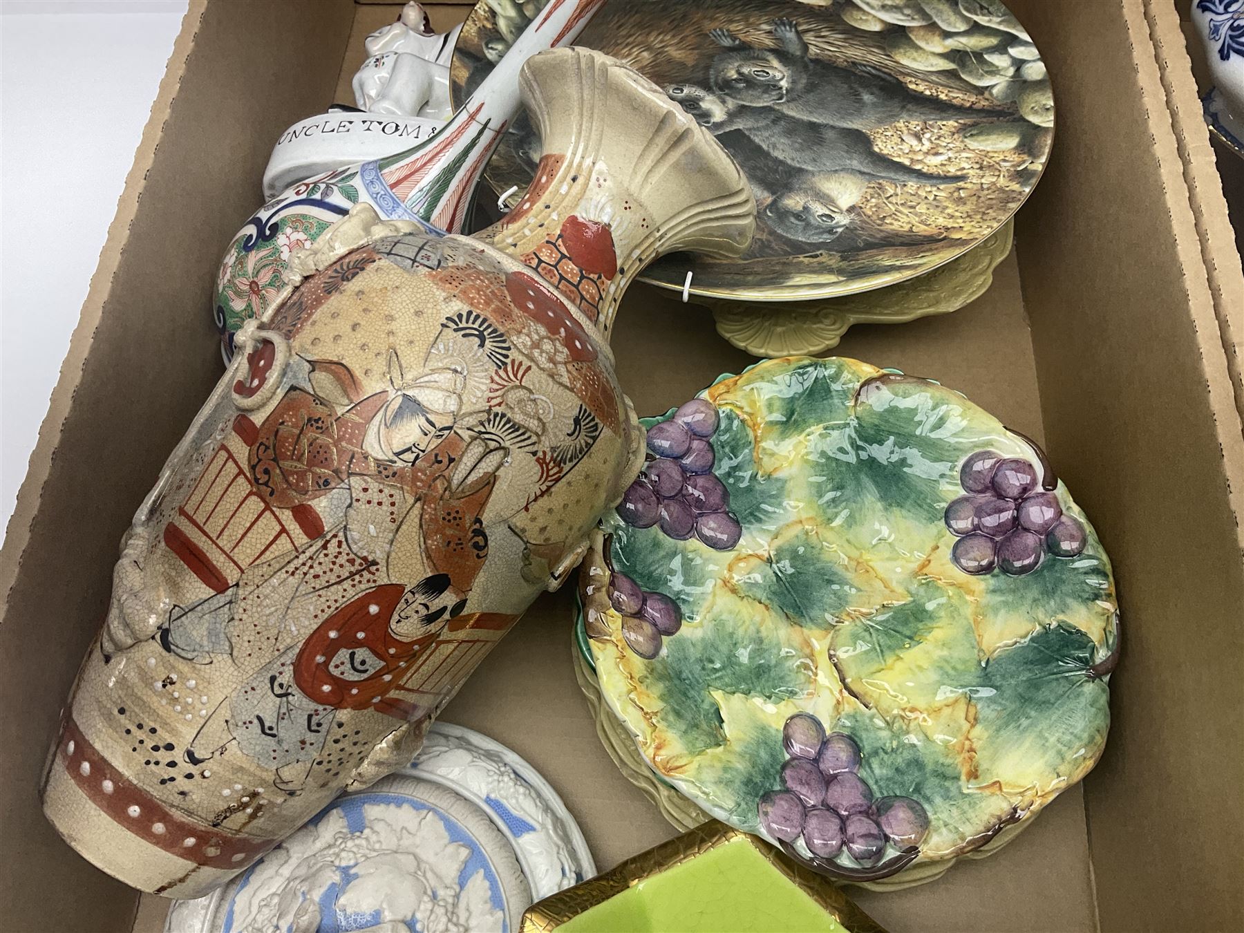 Tea service decorated with roses, together with Victorian and later ceramics etc, in four boxes