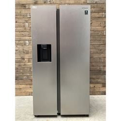 Samsung RS68N8320S9 American style side by side fridge freezer, non plumbed ice and water ...