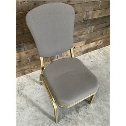 40 x Conference banquet chair, gold metal frame, upholstered seat and back