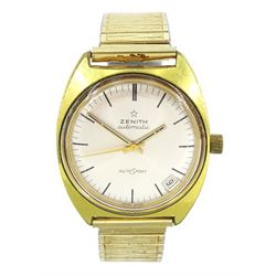 Zenith Autosport gentleman's gold-plated and stainless steel automatic wristwatch, silvere...