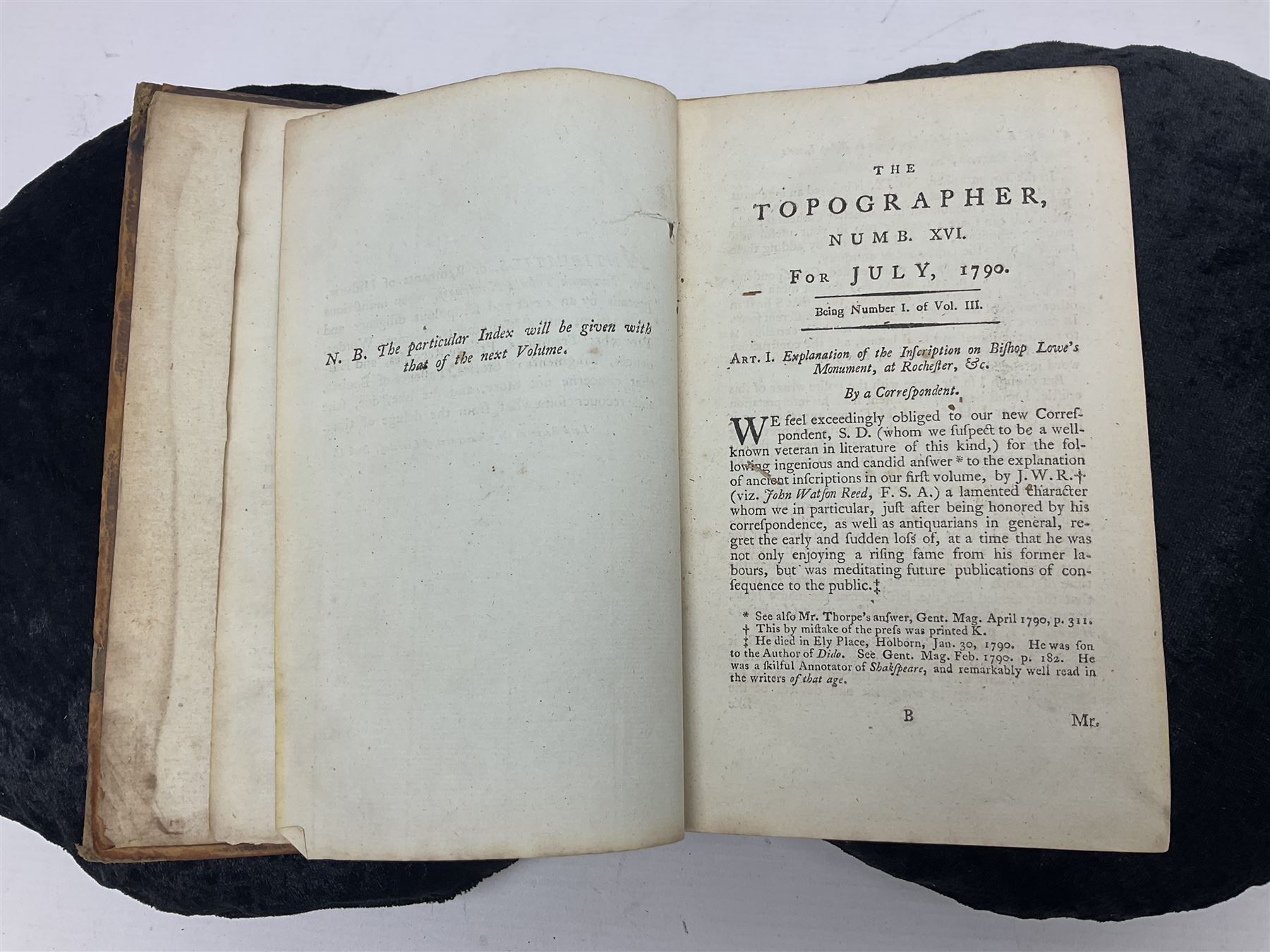 The Topographer for the year 1970 vol III and London Magazine 1750 feb-dec