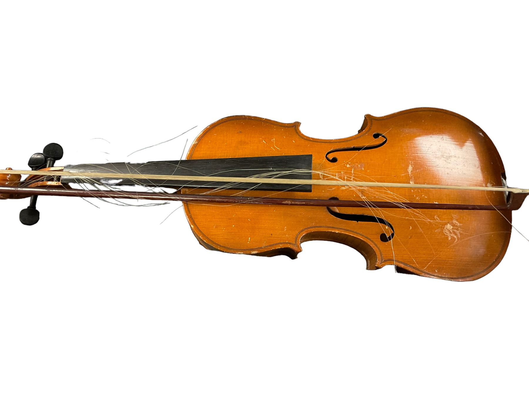 Early 20th Czechoslovakian violin, copy of a Stradivarius, L58cm