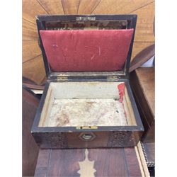 Wooden boxes, writing slopes and a tray for restoration