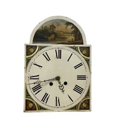 19th century longcase clock with a painted dial and German Black Forrest movement.