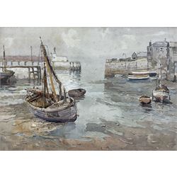 Harry Wanless (British c1872-1934): Low Tide Brixham Harbour, watercolour unsigned 23cm x 33cm
Provenance: direct from the artist's family, part of a collection never previously seen on the market