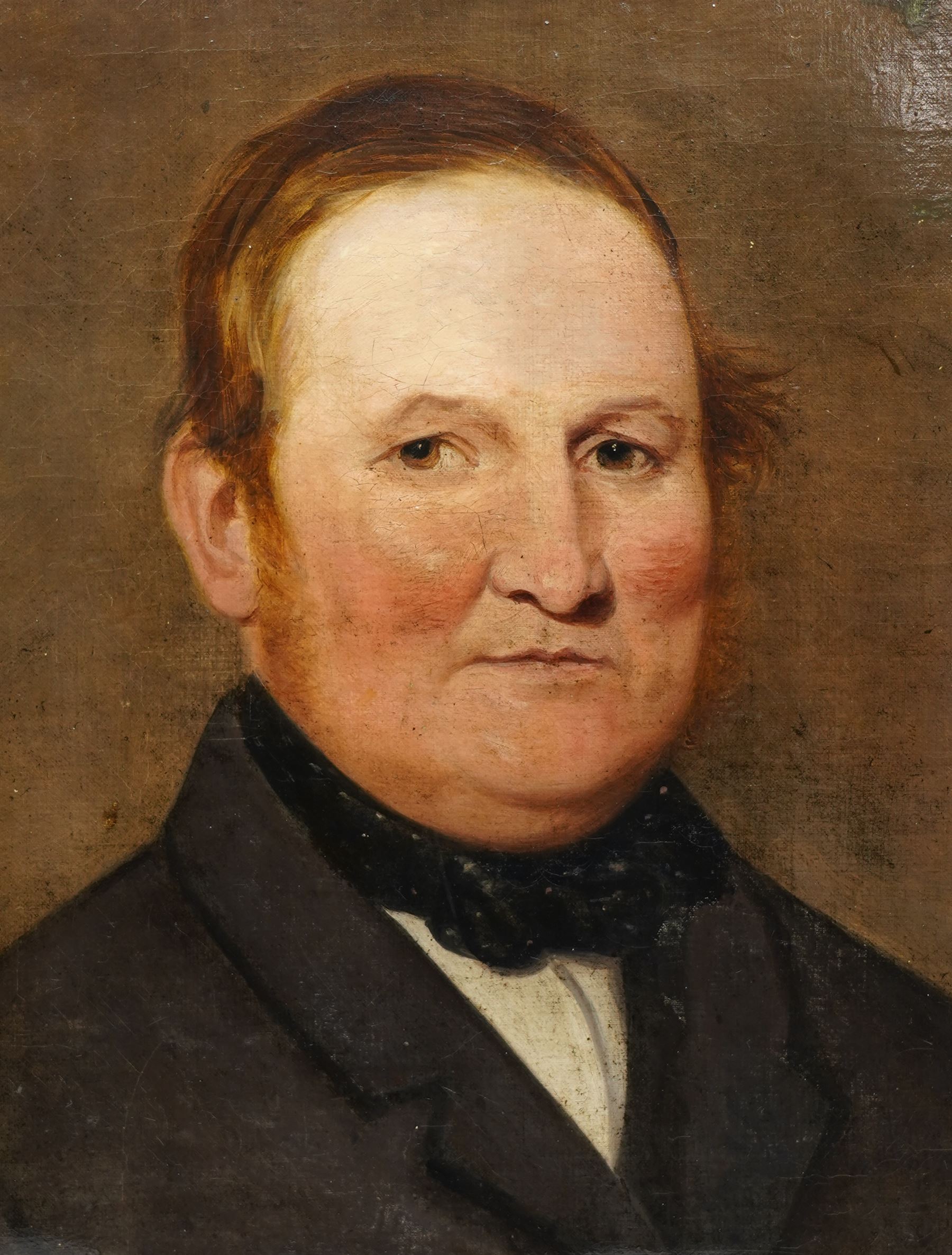 English School (19th Century): Portrait of Gentleman, oil on canvas unsigned 45cm x 35cm