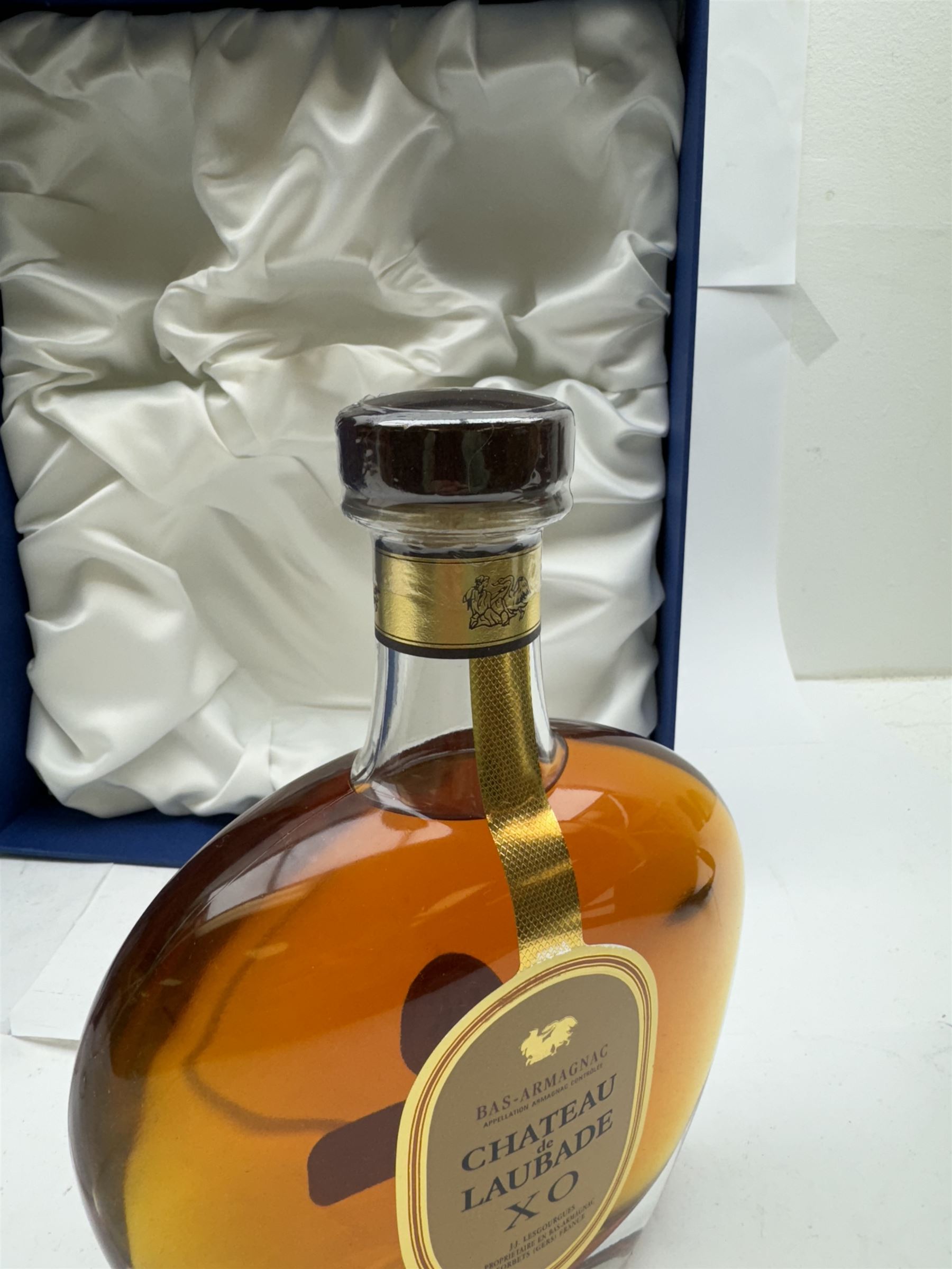 Chateau de Laubade XO Bas Armagnac, 700ml, 40% vol, in original  presentation box with two brandy glasses - Whisky & Wine