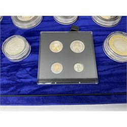 The Royal Mint United Kingdom Millennium 2000 silver coin collection, cased with certificate