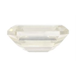 Loose emerald cut diamond stone, diamond 3.81 carat, colour L, clarity SI2, with World Gemological Institute report