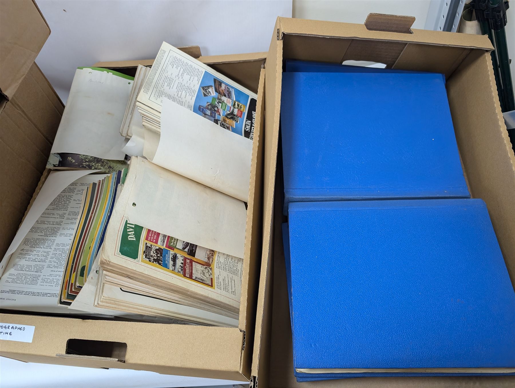 Large collection of model railway magazines in binders mainly Railway Modeller, together with Railwayana reference books, in nineteen boxes 