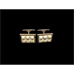 Pair of Danish silver cufflinks by Anton Michelsen 