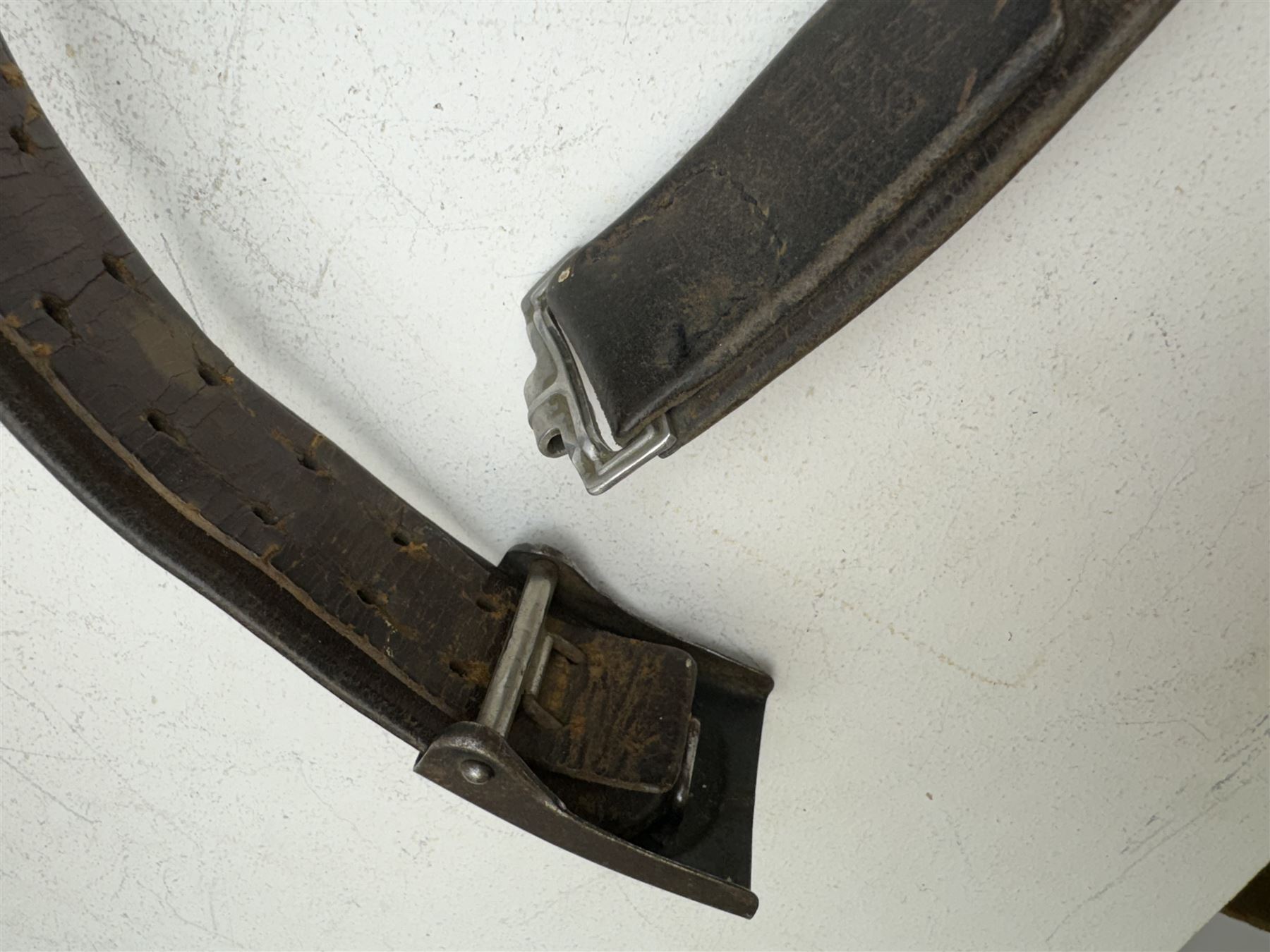 WWII Third Reich German Luftwaffe belt and buckle marked 1938, with six bullet pouches attached