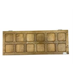 Yorkshire Oak - oak blanket box, panelled all over, on octagonal feet