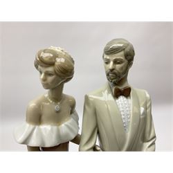 Lladro figure, An Evening Out, modelled as a man and women in evening dress, with original box, no 5540, sculpted by Francisco Catala, year issued 1988, year retired 1991, H32cm 