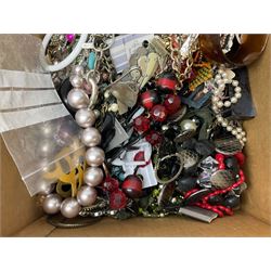 Large quantity of costume jewellery, including earrings, bracelets, necklaces etc   