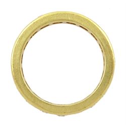 18ct gold round brilliant cut diamond full eternity ring, total diamond weight approx 3.15 carat