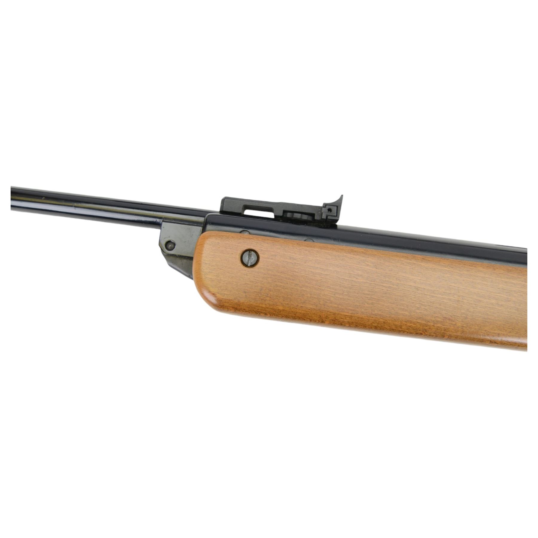 BSA Meteor Super Mark 4 .177 air rifle No.MG7328, break barrel action with adjustable sight, overall 105cm, with gun sleeve 