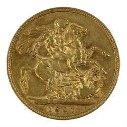 King Edward VII 1907 gold full sovereign coin